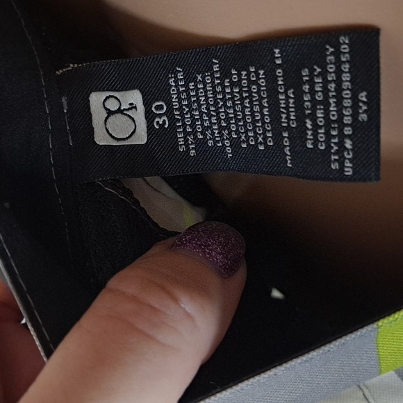 NWT OP Flex 4-Way Stretch Men's Swim  Shorts Grey/Lime/White Plaid with Pockets - Picture 9 of 12